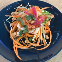 Salade de crevettes et litchis