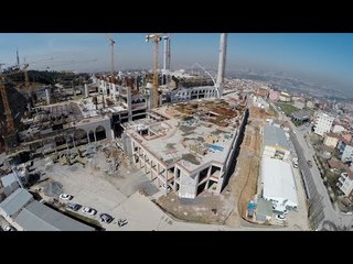 ÇAMLICA CAMİİ'NDE İLK MİNARE TAMAMLANDI