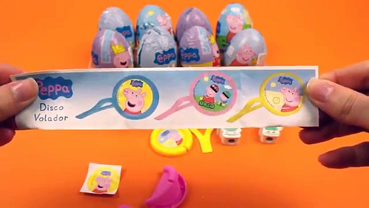 Binkie TV - Opening 12 Peppa Pig Surprise Eggs - Funny Toys For Kids