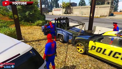 #SPIDERMAN POLICE cartoon, Color Kids Cars! Police brothers patrool + FUN Nursery Rhymes kids songs