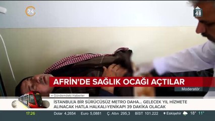 Afrin'de sağlık ocağı açtılar