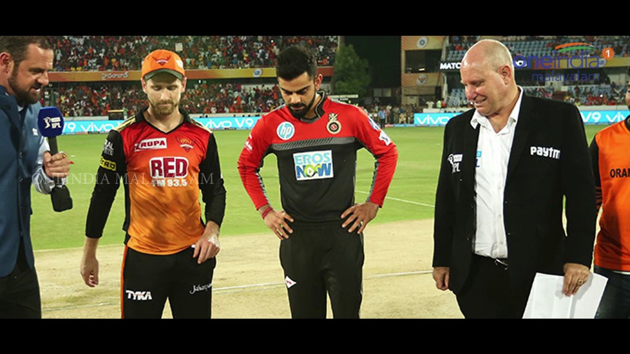 IPL 2018 | ടോസ് നേടിയ ബാംഗ്ലൂർ ഹൈദരാബാദിനെ ബാറ്റിങിനയച്ചു  | OneIndia Malayalam