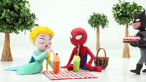 ❤ FROZEN ELSA CHEF ❤ Superhero Babies And Hulk Play Doh Cartoons & Stop Motion Movies