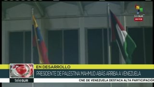 Arriba a Venezuela presidente de Palestina Mahmud Abás