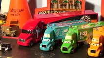 Pixar Cars, The Haulers, with Mack, Lightning , Chick Hicks, The King, and a NEW Hauler for the Cars