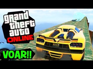 VOANDO COM CARROS!! :O (c/ Miss e Pigman) - GTA V Online (PC)