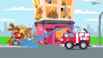 Dessin animé en français pour enfants - Véhicules dassistances dans la ville - Camion de