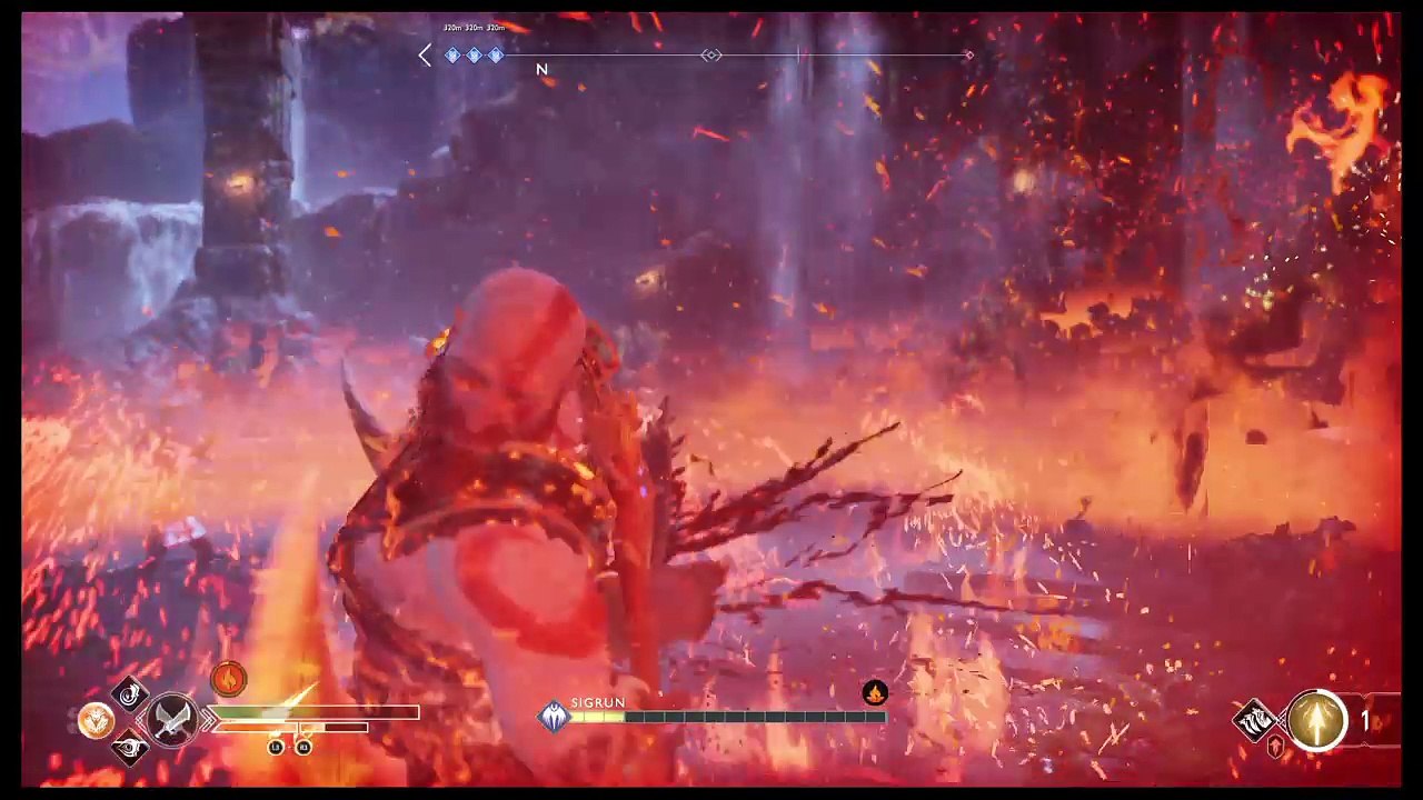 God of War derrotando a la reina valkiria