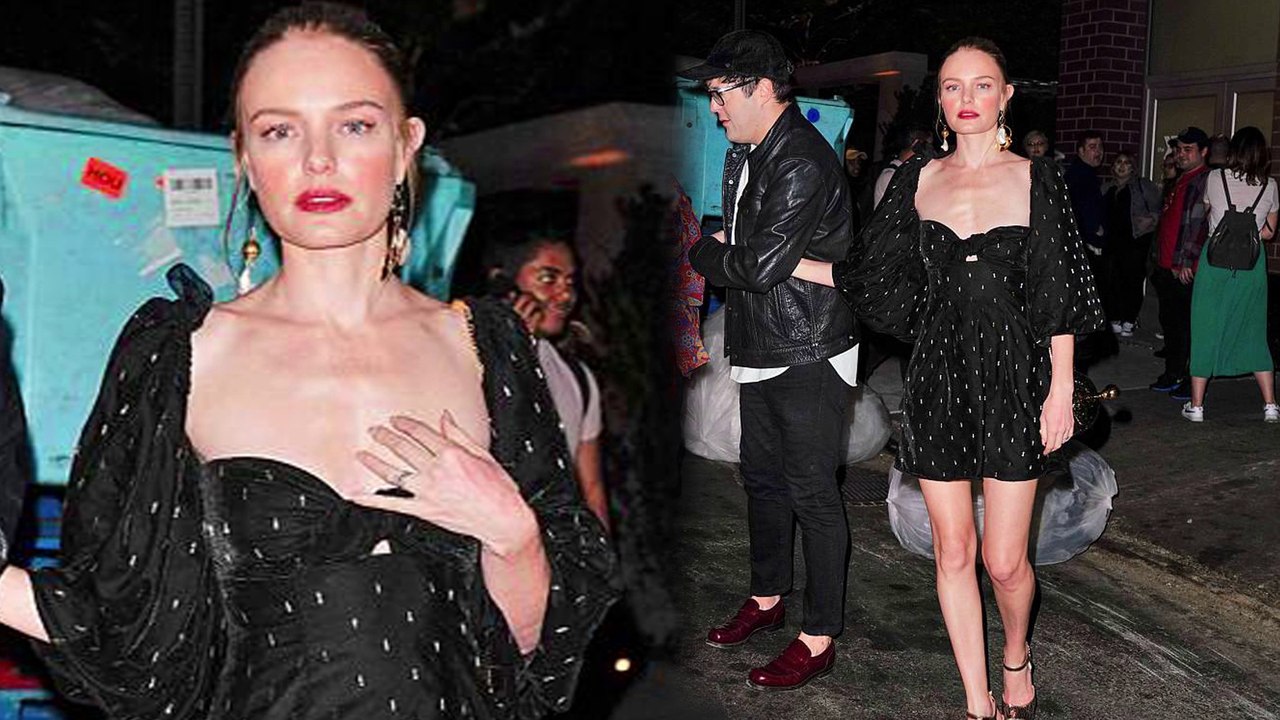 Kate Bosworth showcases svelte figure in little black dress at pre-Met Gala party.