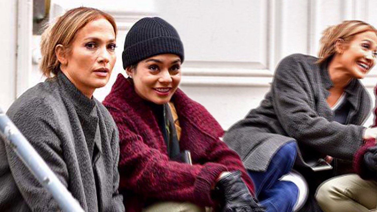 Jennifer Lopez and Vanessa Hudgens film Second Act: Stars bundle up on set of romantic comedy in New York