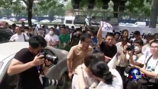 天津爆炸现场居民抗议