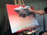 Time Lapse landscape painting Red Sky, Clouds, by Tim Gagnon