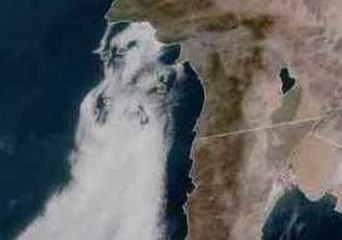 Cloud Eddy Spins Over Santa Barbara Channel