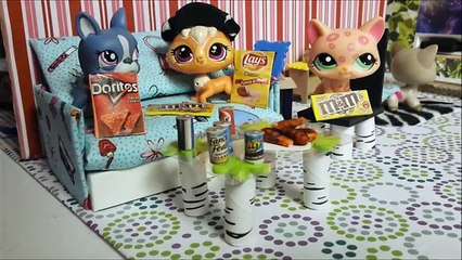 How to Make LPS Tiny Junk Food Snacks - DIY Fried Chicken, Soda, Candy, & Chips