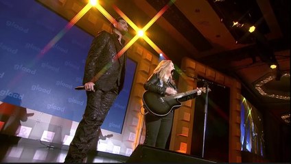Adam Lambert and Melissa Etheridge I'm The Only One Epic Duet at Glaad 2018 Meida Awards
