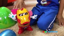 HUGE SURPRISE EGGS OPENING THANKSGIVING TURKEY Disney Toys Mr Potato Head Spiderman Mickey Mouse