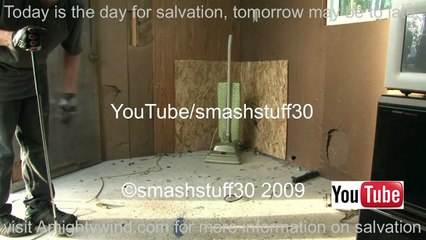 vintage green Eureka vacuum burn out