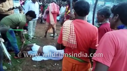 Indians walk on fire in Mayurbhanj, Odisha