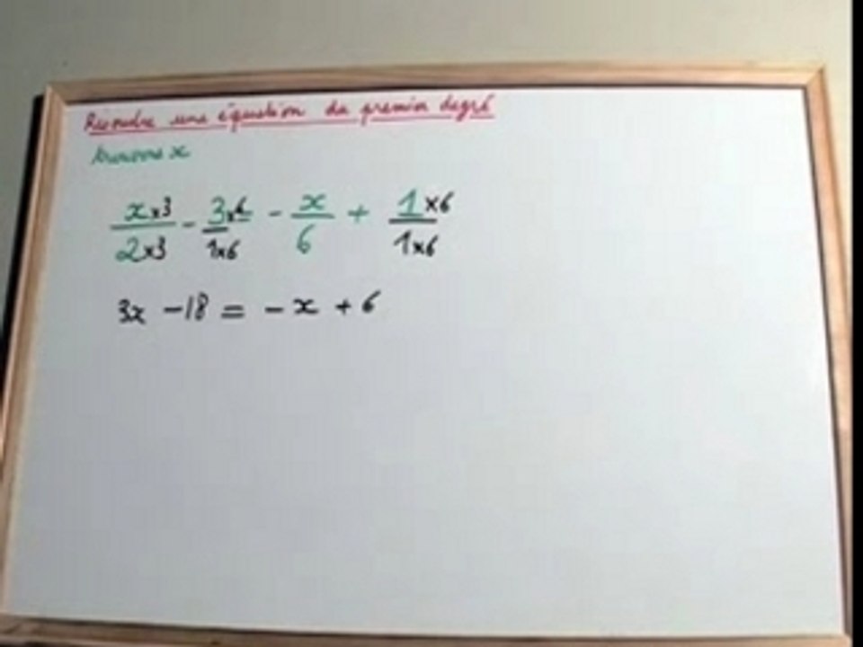 EQUATION AVEC FRACTION