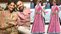 Sonam Kapoor Wedding:Jacqueline Fernandez reaches at her besties Wedding in pink lehenga | FilmiBeat