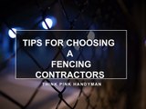 Tips for Choosing a Fencing Contractors
