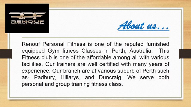 The Furnished Gym fitness Classes in Perth, Australia