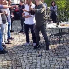 Sérgio Conceição festeja com Fernando Rocha