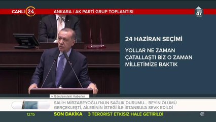 Cumhurbaşkanı Erdoğan konuşma yapıyor