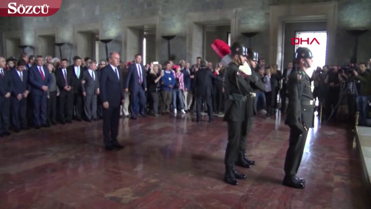 CHP'nin Cumhurbaşkanı adayı Muharrem İnce, Anıtkabir'i ziyaret etti