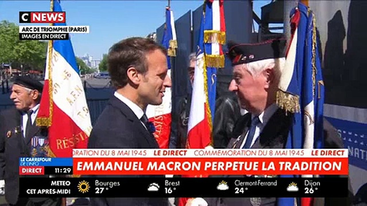 8 Mai: Emmanuel Macron interpellé par un vétéran: "Soyez très ferme avec tous ces gauchos"