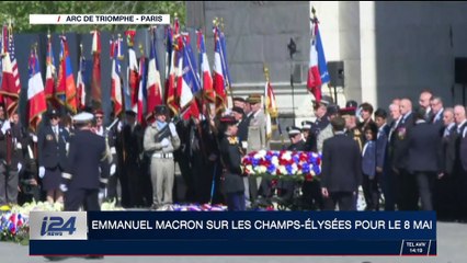 Emmanuel Macron sur les Champs-Elysées pour le 8 mai