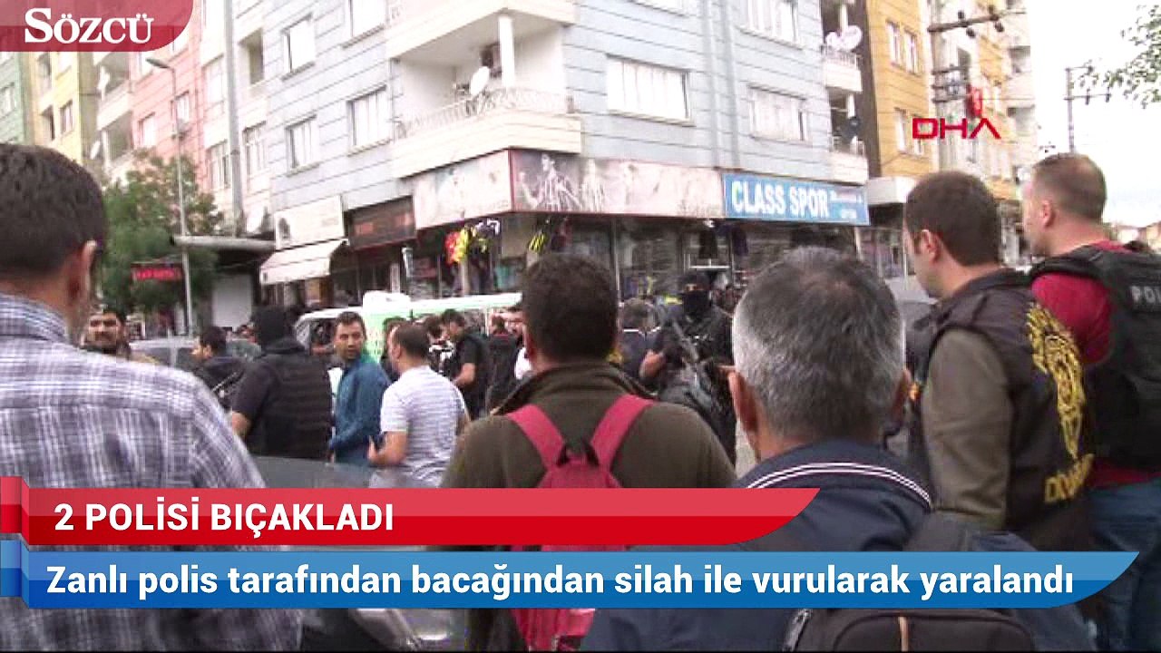 İki polisi bıçakladı vurularak yakalandı