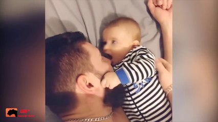 Best Moments of Cute Baby and Daddy -  Funny Daddy Compilation 2018
