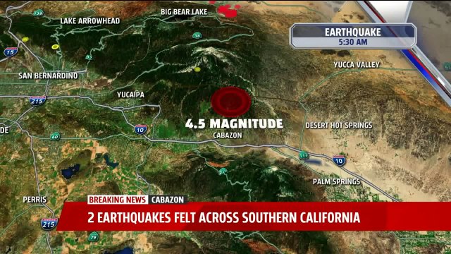 2 Earthquakes Reported in Southern California
