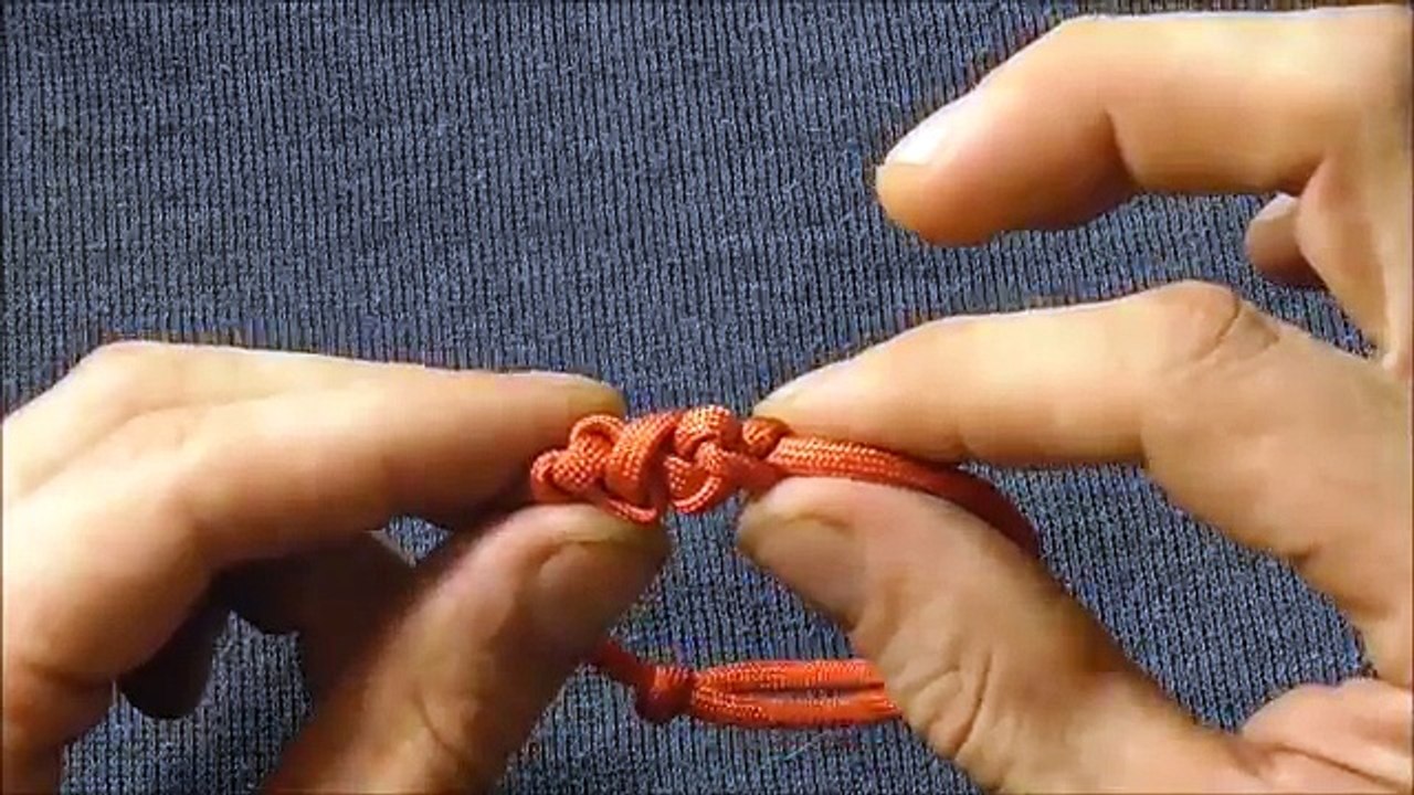 Double Eternity Knot Adjustable Paracord Friendship Bracelet With Sliding Knot