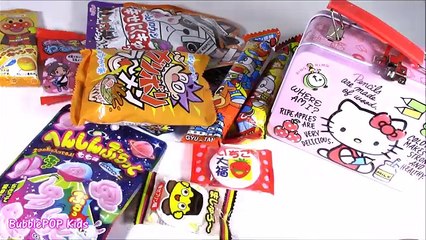 Hello Kitty Candy BOX! Japanese Candy Show! Fizzy SODA Jelly Beans! GUMMIES! Flavored Marshmallows!