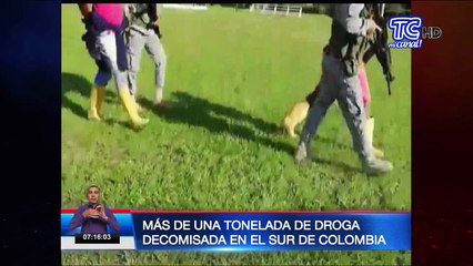 Más de una tonelada de droga decomisada en el sur de Colombia