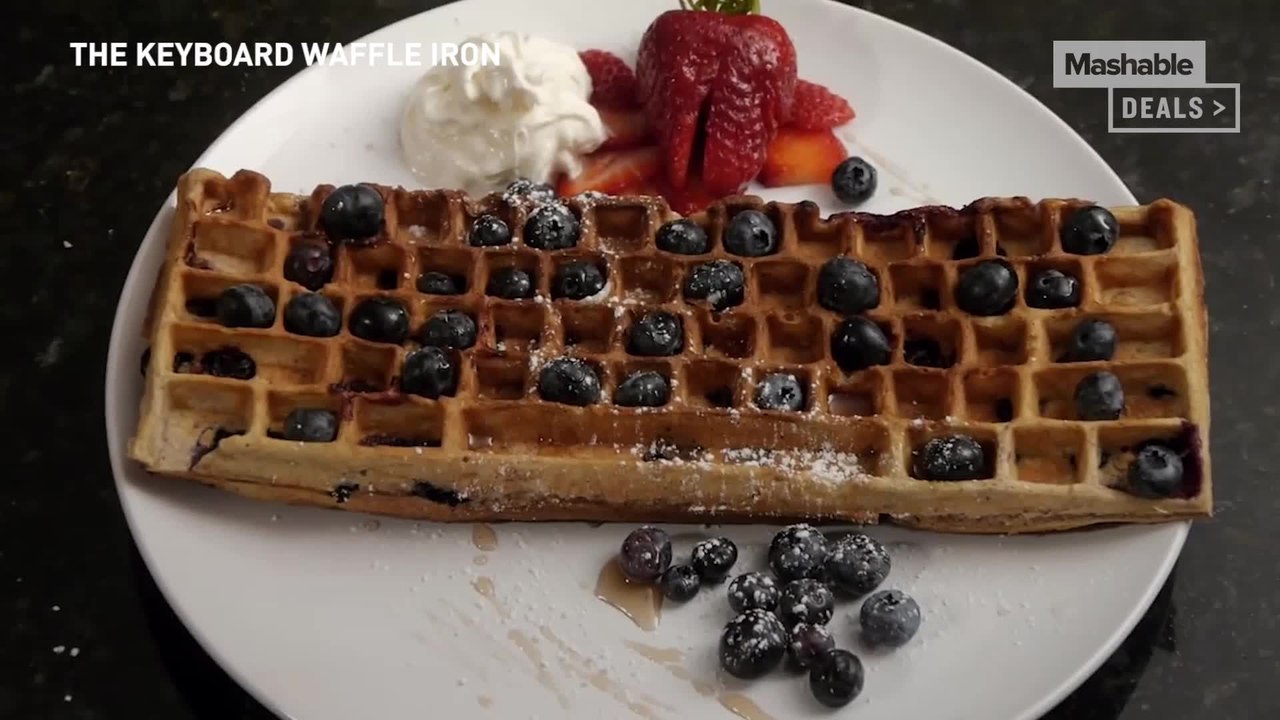 Usually you shouldn't mix business with pleasure, unless it's with this keyboard waffle iron