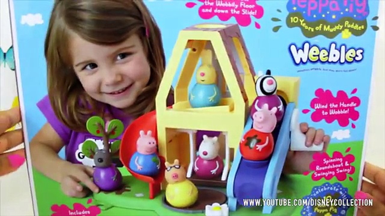 Peppa Pig Wind & Wobble Playhouse Muddy Puddles Weebles Toy Playset