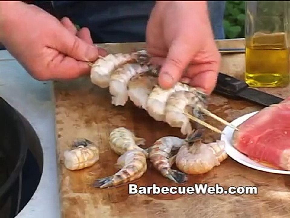 Tuna Steaks with Grilled Shrimp Recipe by the BBQ Pit Boys