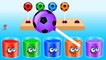 Learn Colors with Soccer Balls Lollipops Water Color Liquids for Kids - Colours for Children