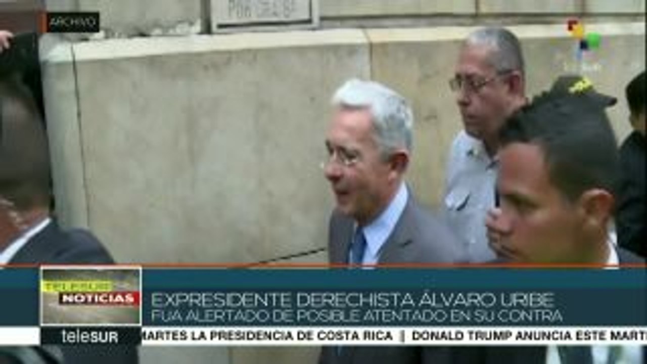 Revela Estado colombiano que alertó a Álvaro Uribe de posible atentado