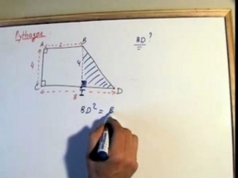 Théorème de PYTHAGORE dans un TRAPEZE - maths