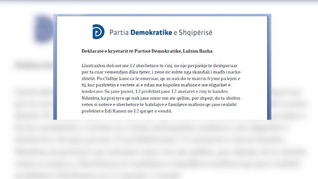 BASHA AKUZA RAMES PER PREFEKTET E RINJ, “JANE 12 ANETARET E RINJ TE BANDES NE PUSHTET” LAJM