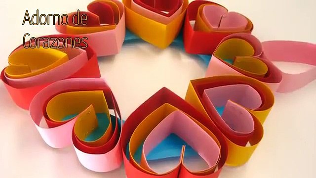 Manualidades : Adorno de corazones - Manualidades para todos