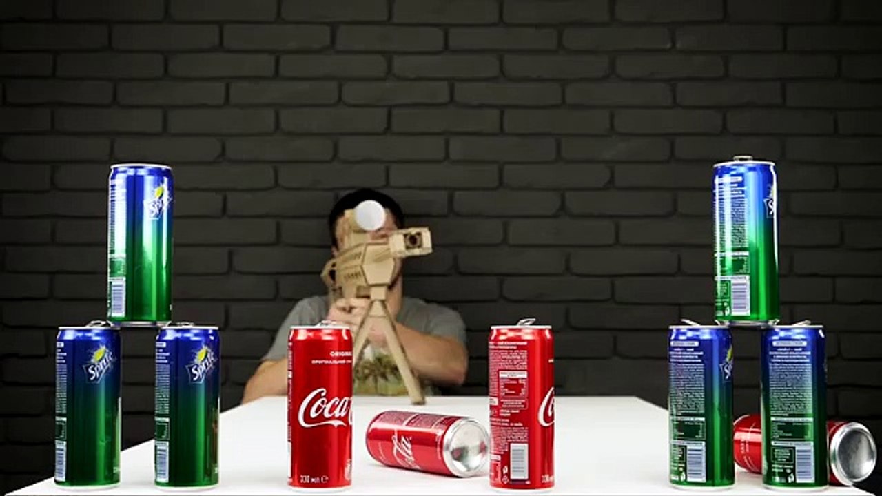 How to Make Cardboard Sniper Rifle Model That Shoots  //  Comment faire le modèle de fusil de Sniper en carton qui tire