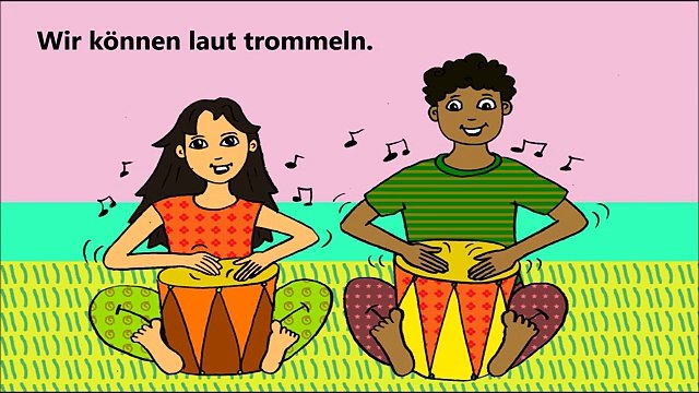 Deutsches Modalverb können - Sport + Musik - German for children