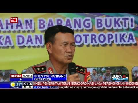 Polda Riau Musnahkan 70 Kilogram Sabu