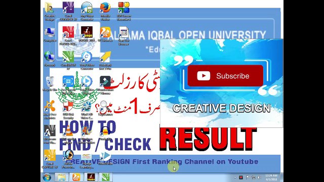 Find result From Allama Iqbal Open University | Creative Design - Ans Shahzad