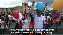 Tears of joy in Armenia as opposition leader becomes PM